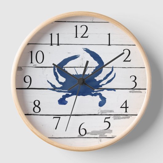 Nautisch Blauwe Krab Scheepslap Rustiek Decor (Voorkant)