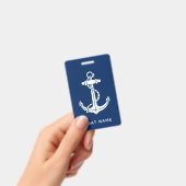 Nautisch bootanker op maat badge (Handheld)