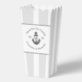 Nautisch Bruiloft Bloemen Anker Zilver Grijs Bedankdoosjes (Voorkant)