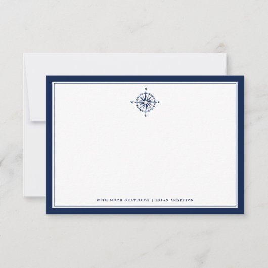 Nautisch | Compass Roos Custom NoteCard Notitiekaartje (Voorkant)