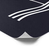 nautisch CRANE BIRD silhouet | Poster (Hoek)