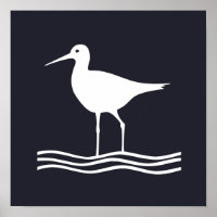 nautisch CRANE BIRD silhouet |