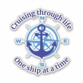 Nautisch cruiseleven sticker (Voorkant)