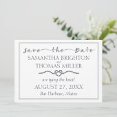 Nautisch de datum opslaan | De Knoop Aangepast Save The Date (Staand voorkant)