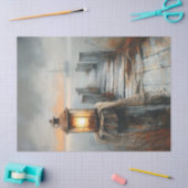 Nautisch Dock en Lantaarn Waterverf Decoupage Tissuepapier (Craft)