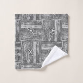 Nautisch Driftwood Zeesterren Patroon Grijs & Wit Bad Handdoek (Wasdoekje)