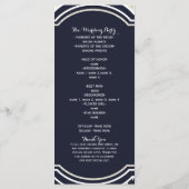 Nautisch Elegant Navy White Beach Wedding Programm Programma (Achterkant)