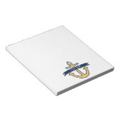 Nautisch geel anker notitieblok (Schuin)