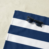 Nautisch gestripte badhanddoek met anker (In situ)