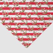 Nautisch | Goudankers | Witte strepen Tissuepapier (Detail)