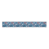 Nautisch grafisch patroon grosgrain lint (Voorkant)