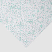 nautisch groen patroonontwerp tissuepapier (Detail)