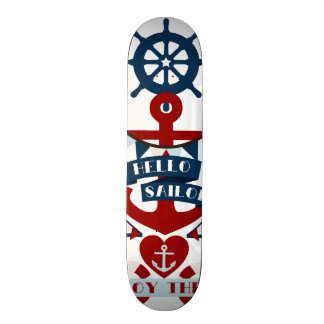 Nautisch Hallo Keizer Anchor Sail Boat-ontwerp Skateboard