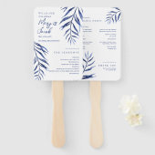 Nautisch huwelijksprogramma voor de kust handwaaier (Voorkant en achterkant)