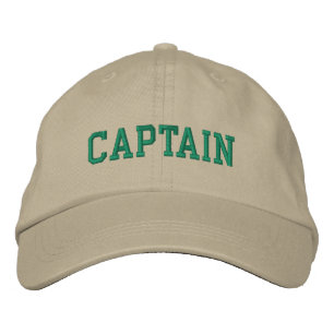 Nautisch kapitein Khaki-Pet Geborduurde Pet