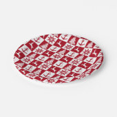 Nautisch kerstfeest papieren bordje (Gekanteld)