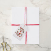 Nautisch kerstfeest | Zeeen "groeten" Cadeaulabel (Met Touw)