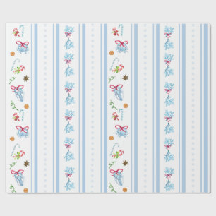 Nautisch kerstpapier cadeaupapier