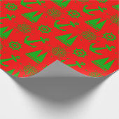 Nautisch kerstpatroon voor kustkerst cadeaupapier (Hoek)