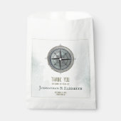 nautisch kompas bruiloft bedankzakje (Voorkant)