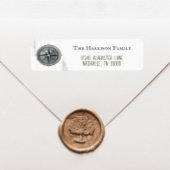 Nautisch Kompas retouradres Etiket