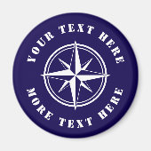 Nautisch kompas ster aangepaste koelkastmagneet magneet (Voorkant)