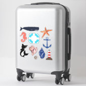 nautisch kustmotief sticker (Koffer)