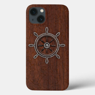 Nautisch mahogany Anchor Steel iPhone 13 Hoesje