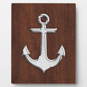 Nautisch mahogany Anchor Steel Fotoplaat