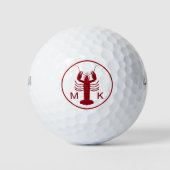 nautisch Mannen monogram Golfballen (Voorkant)