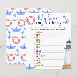 Nautisch maritiem - Emoji afbeelding spel baby sho