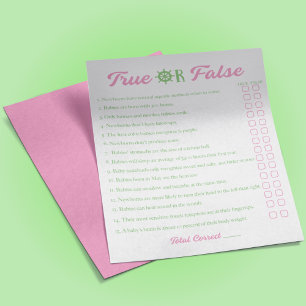 Nautisch Meisje Baby shower Ware Valse Game Flyer