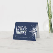 Nautisch moderne dankjewel bedankkaart (Voorkant)