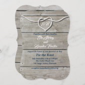 Nautisch Monogram bruiloft uitnodiging (Voorkant / Achterkant)