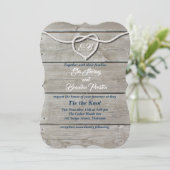 Nautisch Monogram bruiloft uitnodiging (Staand voorkant)