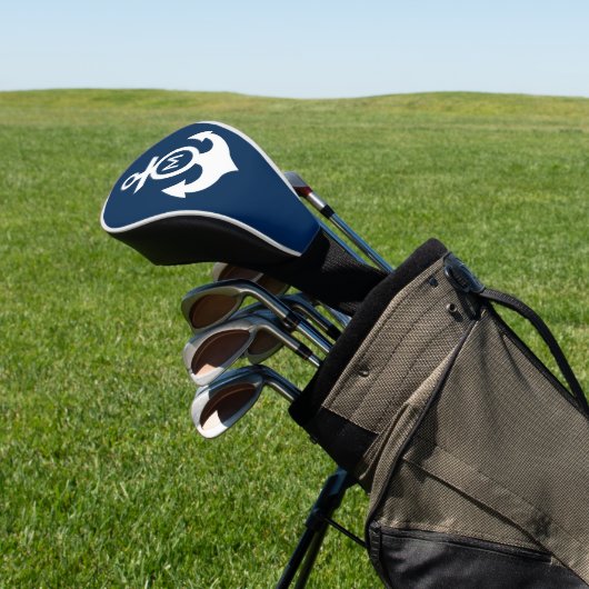 Nautisch monogram golfheadcover (Insitu)