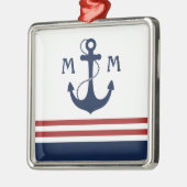 Nautisch monogram metalen ornament (Links)