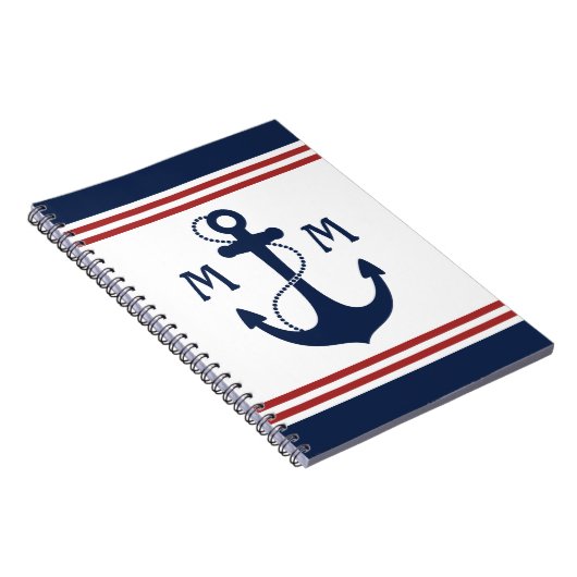 Nautisch monogram notitieboek (Rechterzijde)