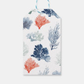 Nautisch Monogram Ocean Beach Marine Wedding Cadeaulabel (Achterkant)