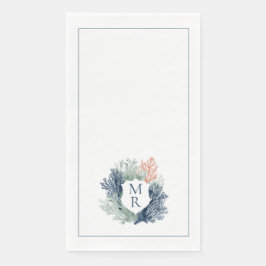 Nautisch Monogram Ocean Beach Yacht Marine Servet