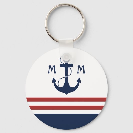 Nautisch monogram sleutelhanger (Voorkant)