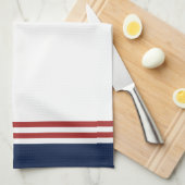 Nautisch monogram theedoek (Quarter Fold)