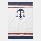 Nautisch monogram theedoek (Verticaal)