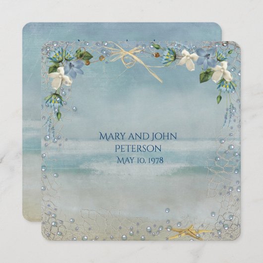 Nautisch netten met zeesterren kaart (Voorkant / Achterkant)