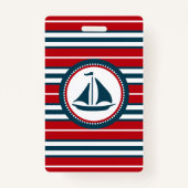 Nautisch ontwerp badge (Achterkant)