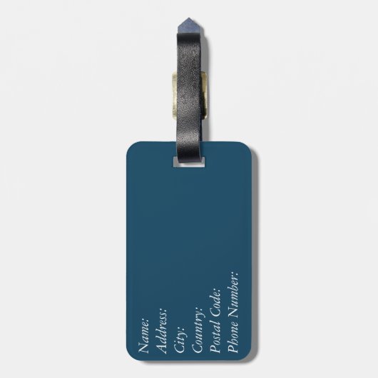 Nautisch ontwerp bagagelabel (Achterkant verticaal)