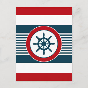 Nautisch ontwerp briefkaart