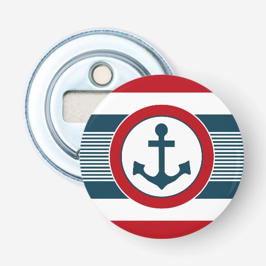 Nautisch ontwerp button flesopener (Voorkant)