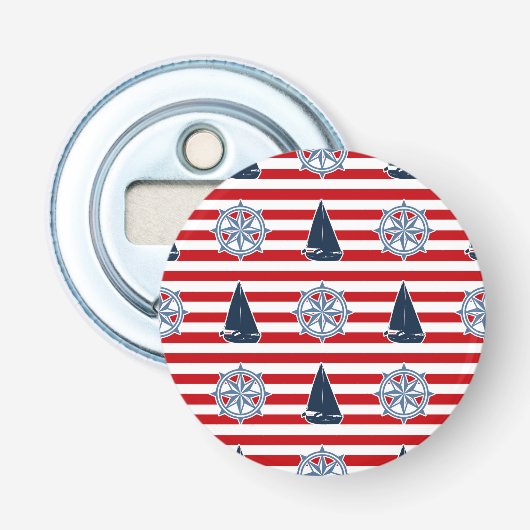 Nautisch ontwerp button flesopener (Voorkant)
