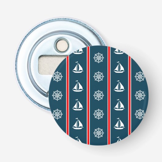 Nautisch ontwerp button flesopener (Voorkant)